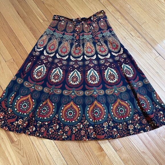 Unbranded Maxi Wrap Skirt Printed Tribal Ethnic Indian Pattern One Size Cotton - Picture 15 of 16
